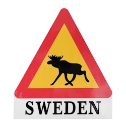 Klistermärke Älg varning, Sweden