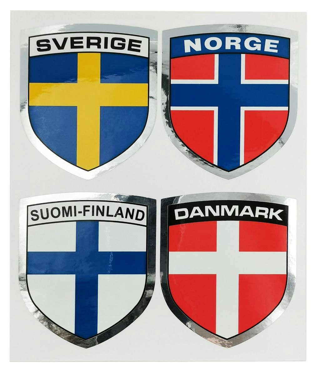 Decal of the flag of the Nordic countries