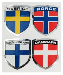 Aufkleber 4 Flagge der nordischen Länder