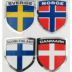 Dekal 4st Nordiska Länders flagga