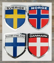 Dekal 4st Nordiska Länders flagga