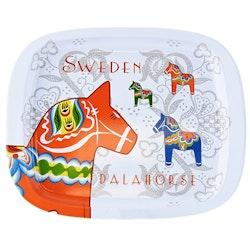 Tin tray, Dalahäst Sweden, 19cm