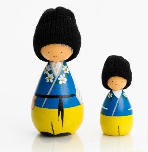 Little wooden doll Sweden boy