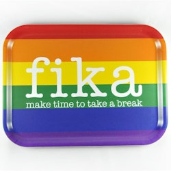 Bricka Fika, regnbågen / Pride