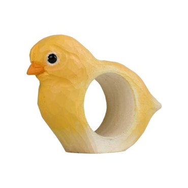 Napkin ring Chicken, hand-carved in wood
