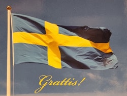 Postcard: Swedish flag, 170 x 115 mm