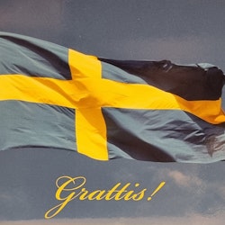 Postkarte: Schwedische Flagge, 170 x 115 mm