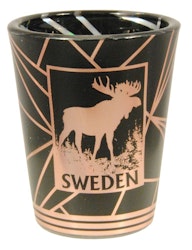 Schnapsglas Sweden Moose schwarz, kupfer