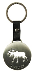 Key ring Sweden Moose silver color