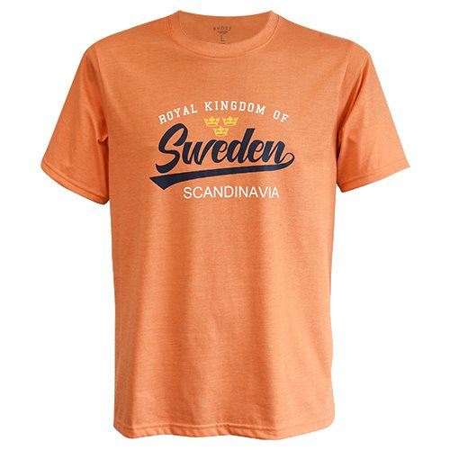 T-Shirt Frost Royal, Schweden, Orange.