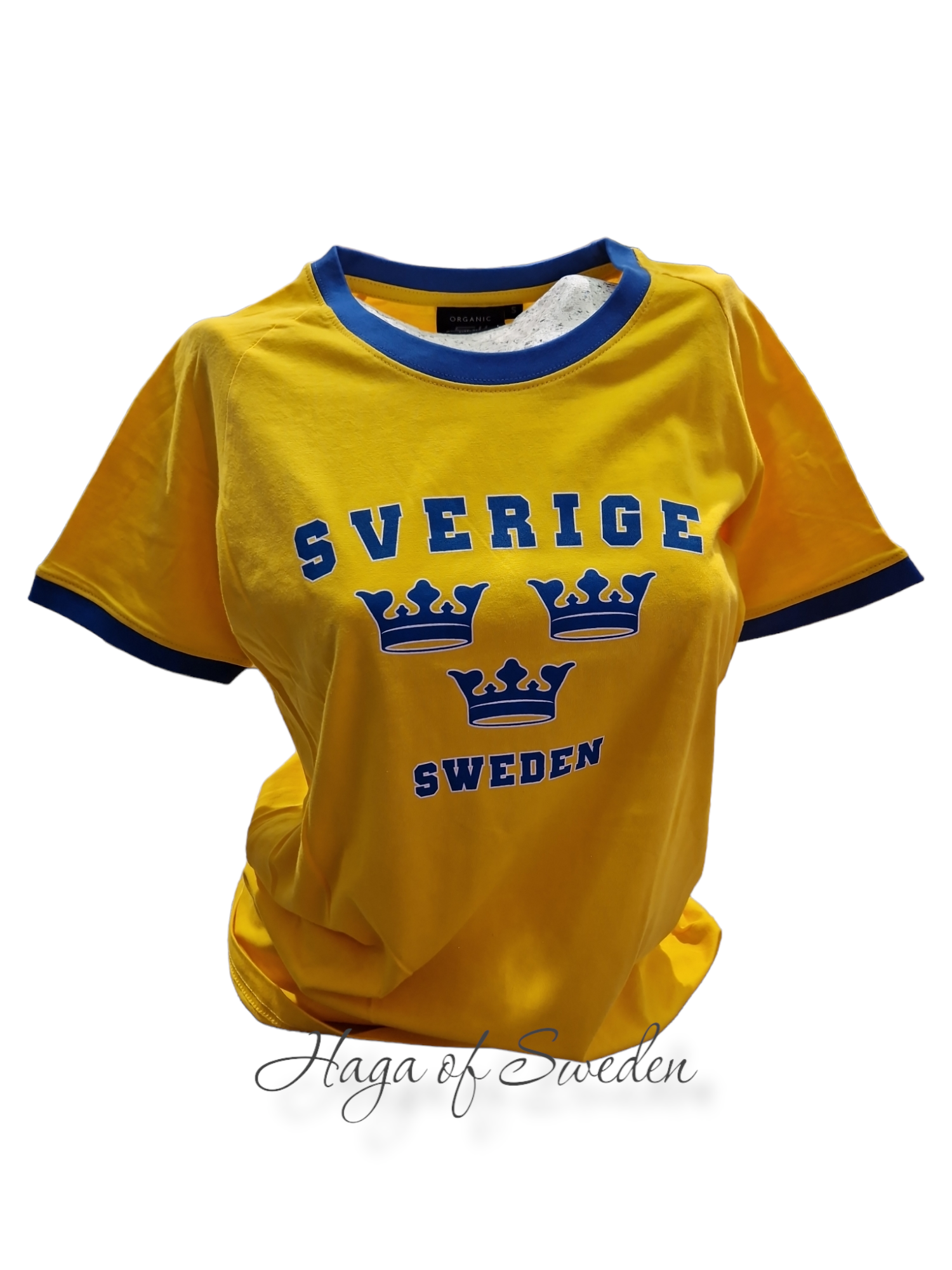 T-SHIRT Sverige gul / blå kronor