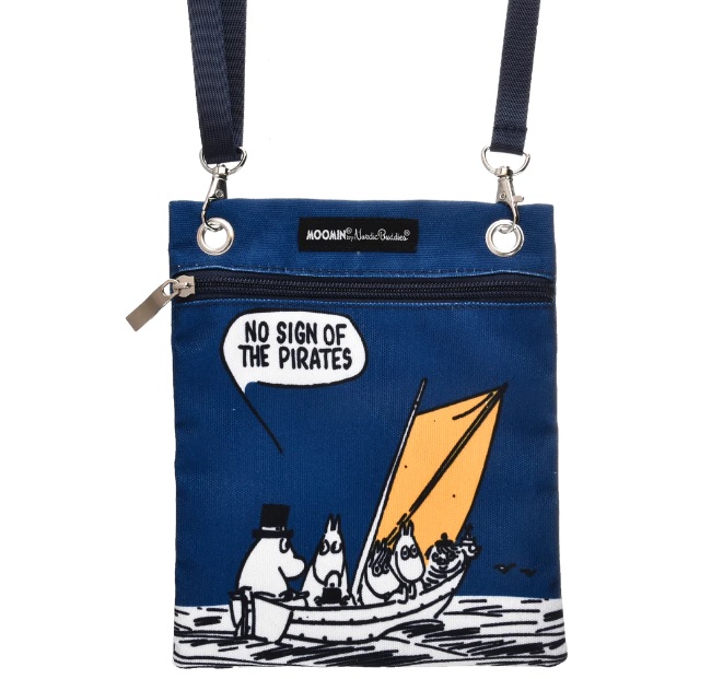 Shoulder bag: Moomin by the sea, navy blue, 17 x 21 cm