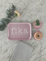 Tray make time FIKA pink / white