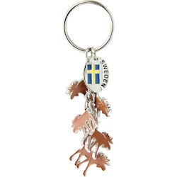 Schlüsselanhänger 5 Elche, Schweden