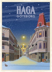 Haga in Göteborg, Winter. 13 x 18 cm