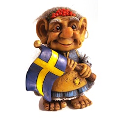 Figur: Trolla med Sverigeflagga