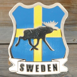 Pin i emalj, Sweden Älg Flagga