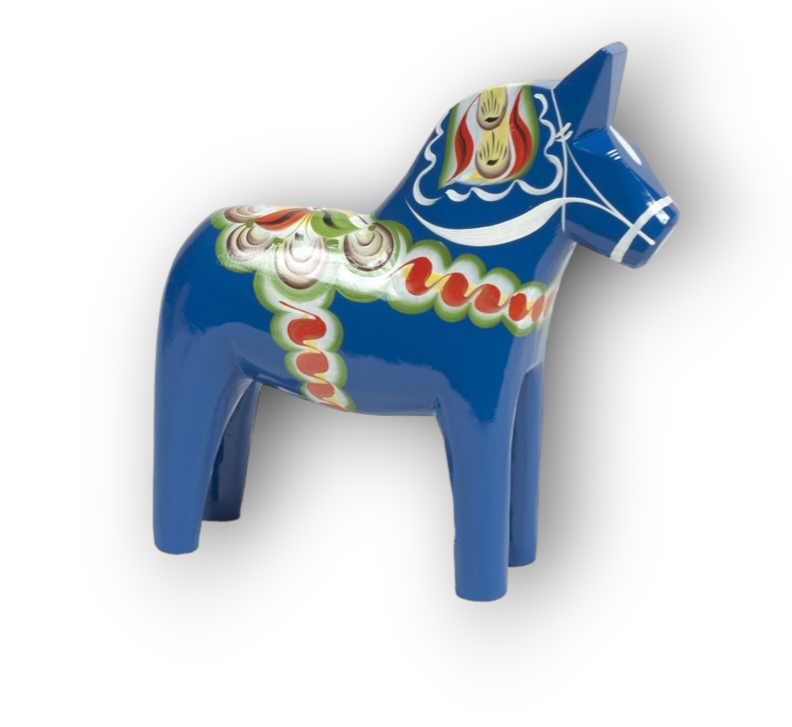 Original Dala horse Blue color