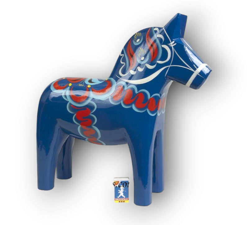 Original Dala horse Blue color