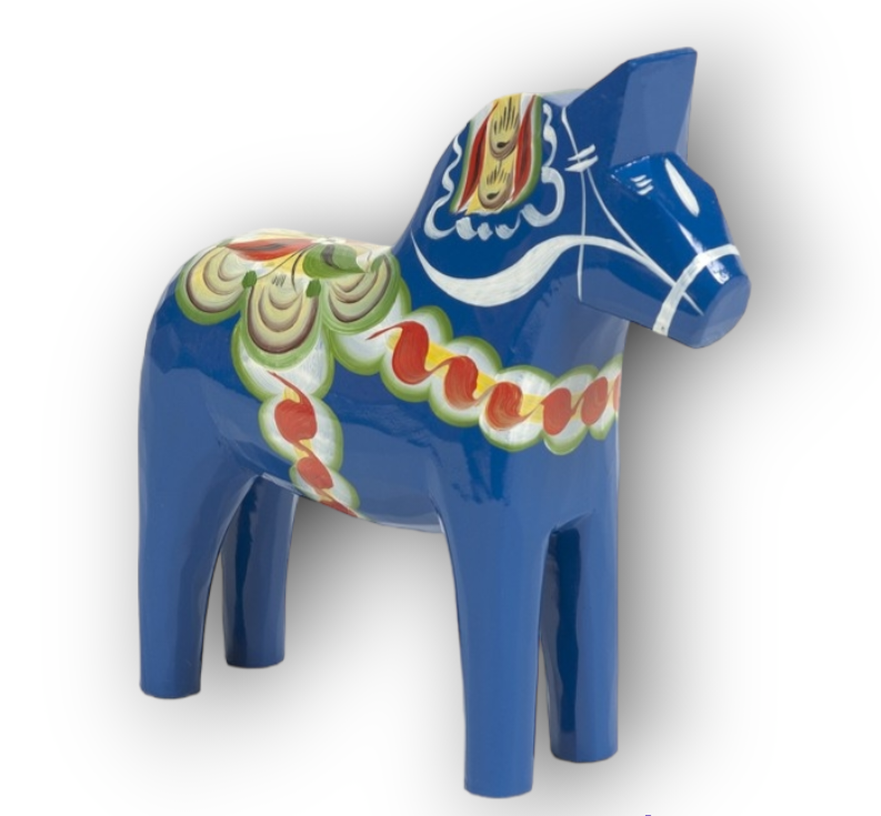 Original Dala horse Blue color