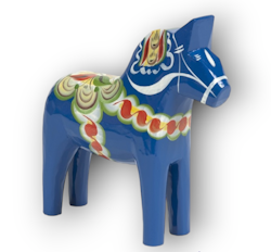 Original Dala Pferd Blaue Farbe