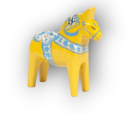 Original Dala horse Yellow color