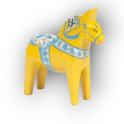 Original Dala horse Yellow color