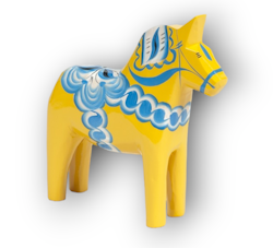 Original Dala Pferd Gelbe Farbe