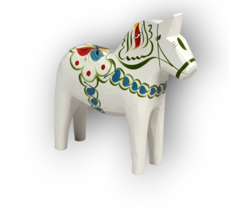 Original Dala Horse:  White color