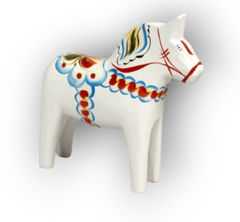 Original Dala Horse weiße Farbe