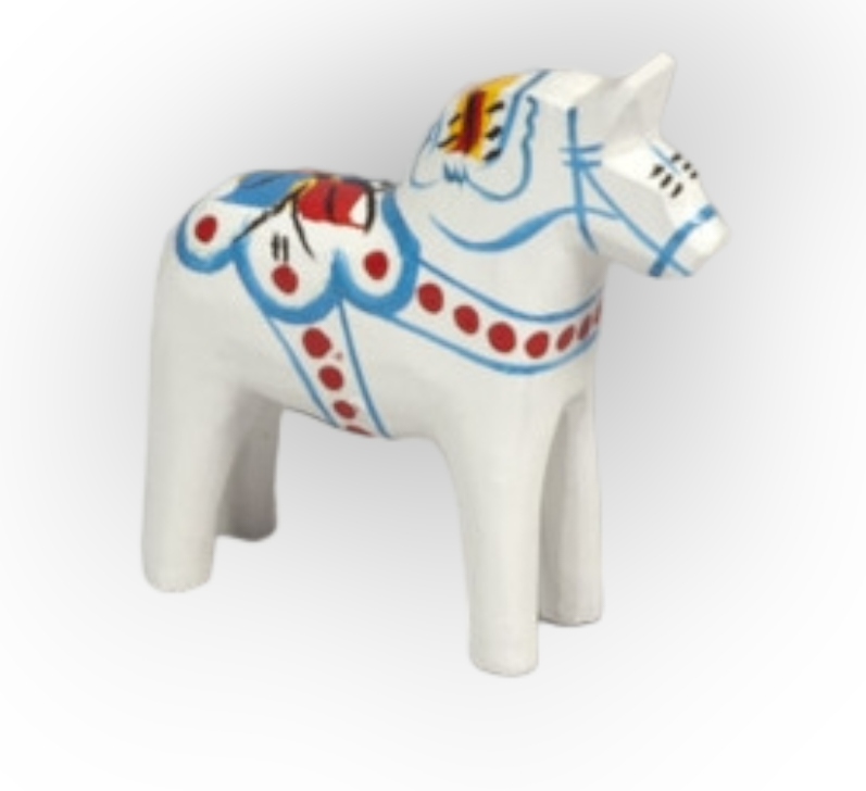 Original Dala Horse weiße Farbe