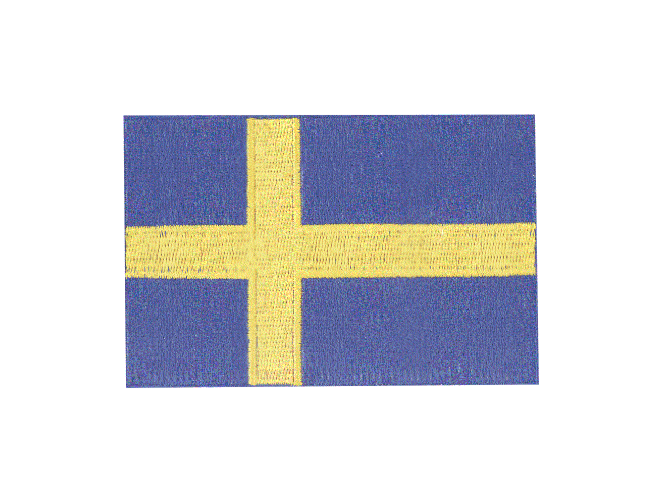 Broderat tygmärke Svensk Flagga 7x5 cm