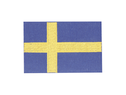 Embroidered fabric badge Swedish Flag 7x5 cm