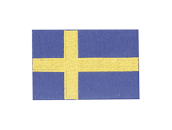 Gesticktes Stoffabzeichen Schwedische Flagge 7x5 cm