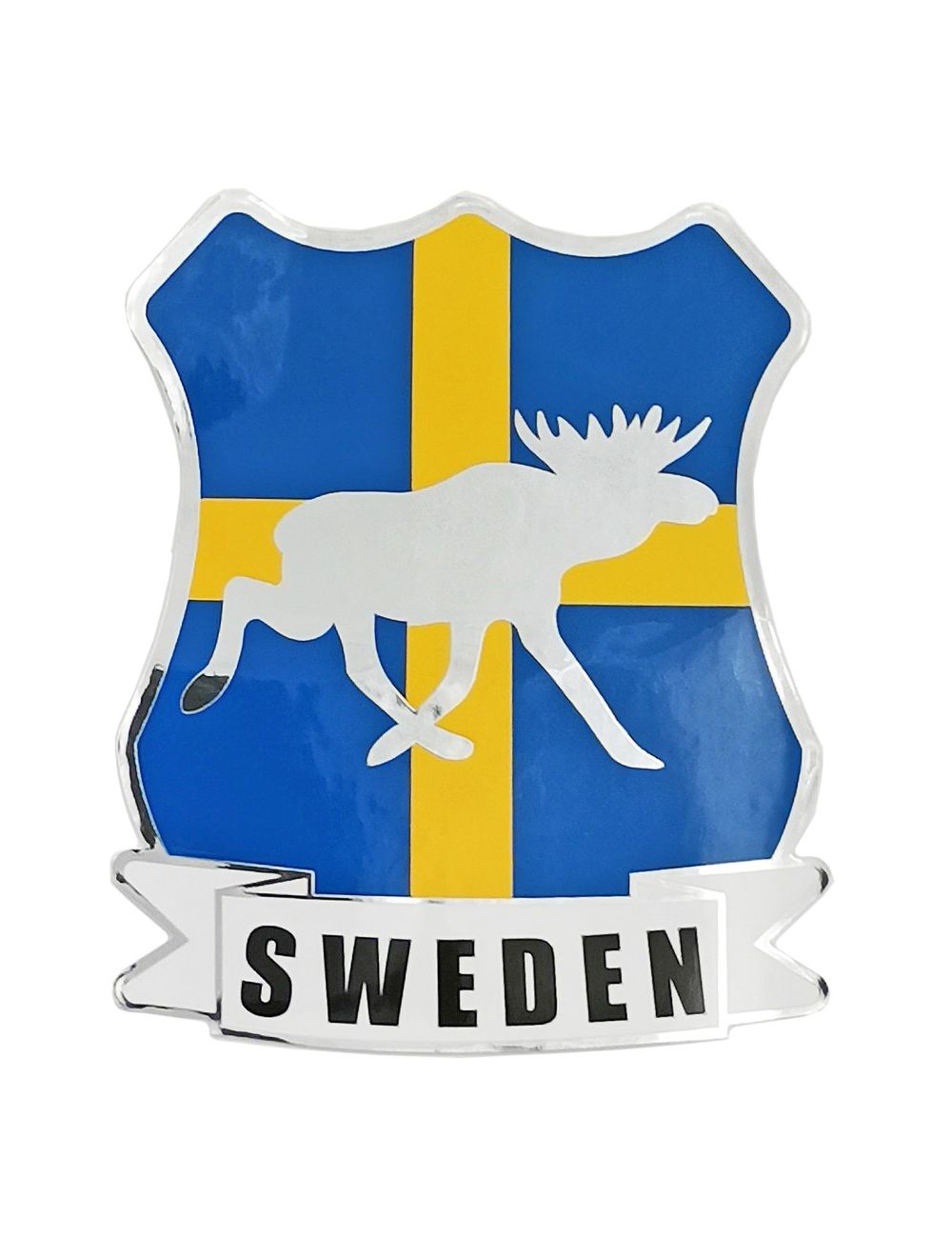 Spegeldekal Sweden Älg Flagga