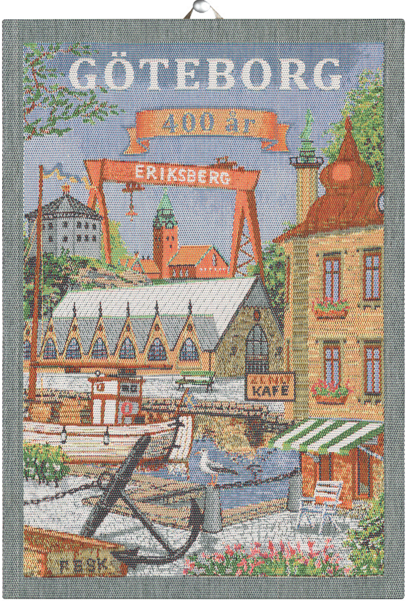 Göteborg 400 år handduk, 100% Ekologisk Bomull