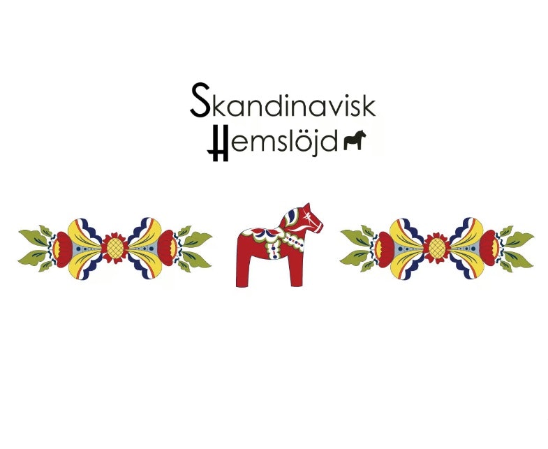 Santa with Dala horse (Swedish handmade)