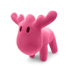 Stuffed animal: Moose, pink