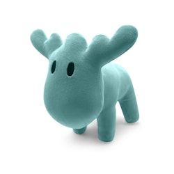 Stuffed animal: Moose, blue