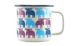 Enamel mug Moz, moose, 3 different colors