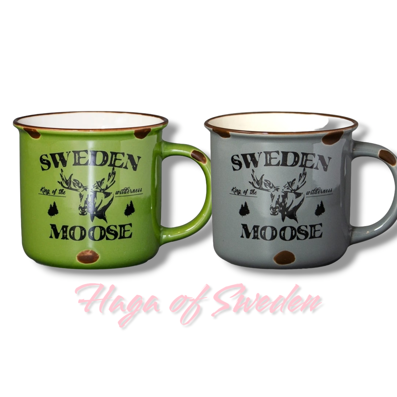 Mug Stengods Sweden Moose, grey