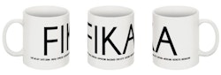 Mug, FIKA, (Green/Blue/Pink/Black/Red/Turquoise/Yellow and Pride)