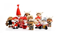 Santa with Dala horse (Swedish handmade)