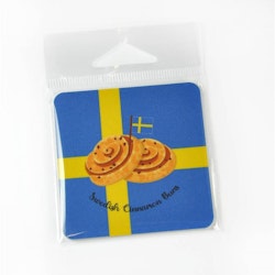 Magnet Swedish Cinnamon Buns, svenska flaggan