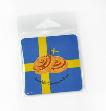 Magnet Swedish Cinnamon Buns, svenska flaggan