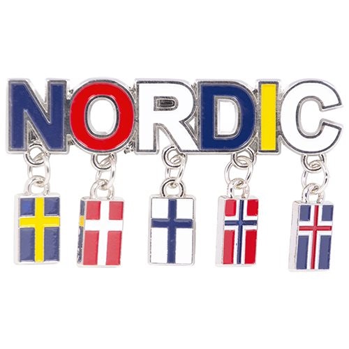 Magnet Nordic med flaggor
