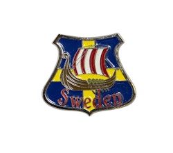 Magnet Shield Viking ship Sweden