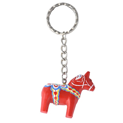 Key ring, Dala horse 3D, poly