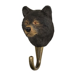 Hand-carved Hook Black bear