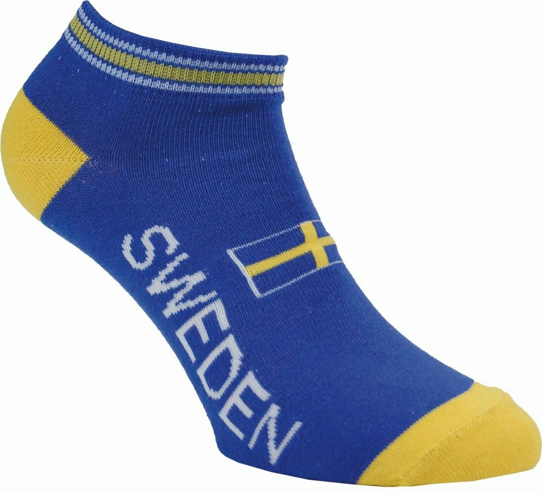 Ankle socks with Sweden flags